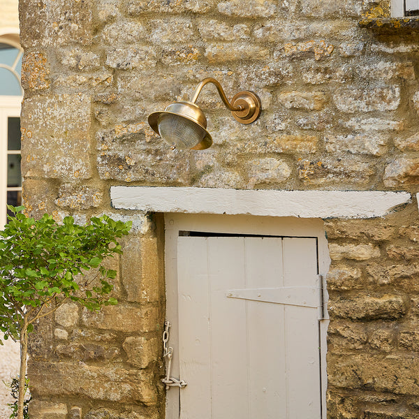 Pooky - Holophane Ip44 Exterior Wall Light - Brass