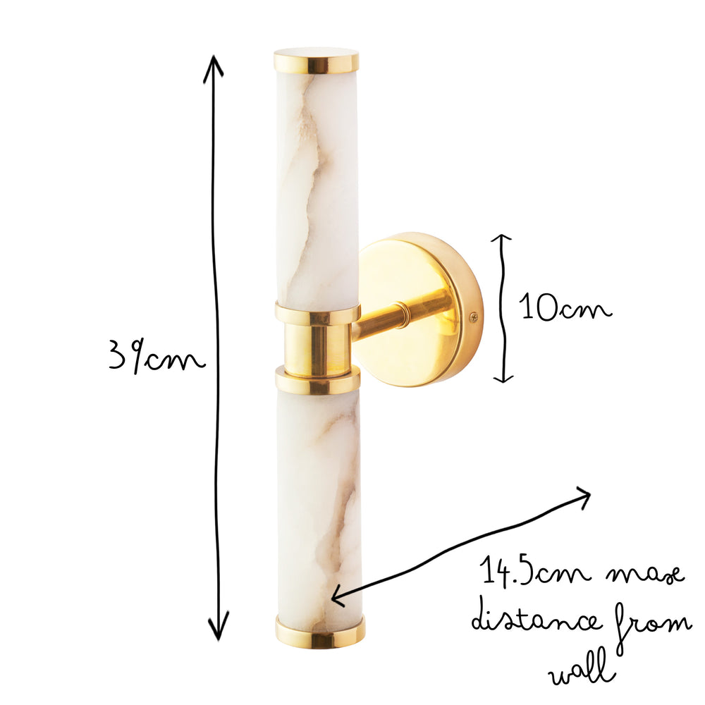 Pooky - Hunter IP44 Wall Light - Alabaster