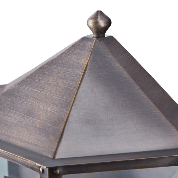 Pooky - St Ives Ip44 Exterior Wall Light - Brass Reflector - Bronze