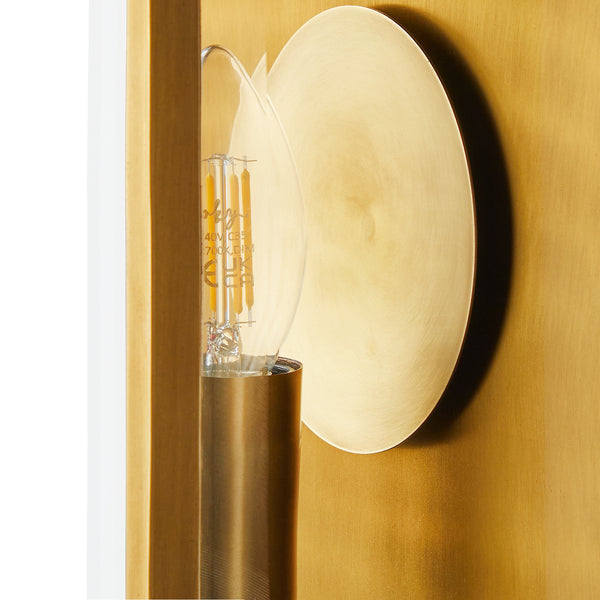 Pooky - St Ives Ip44 Exterior Wall Light - Brass Reflector - Antique Brass