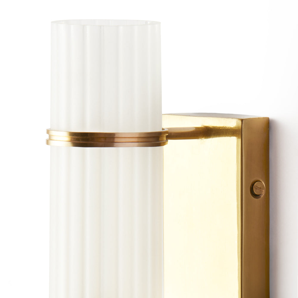 Pooky - Jet Wall Light - Brass and Frosted Glass