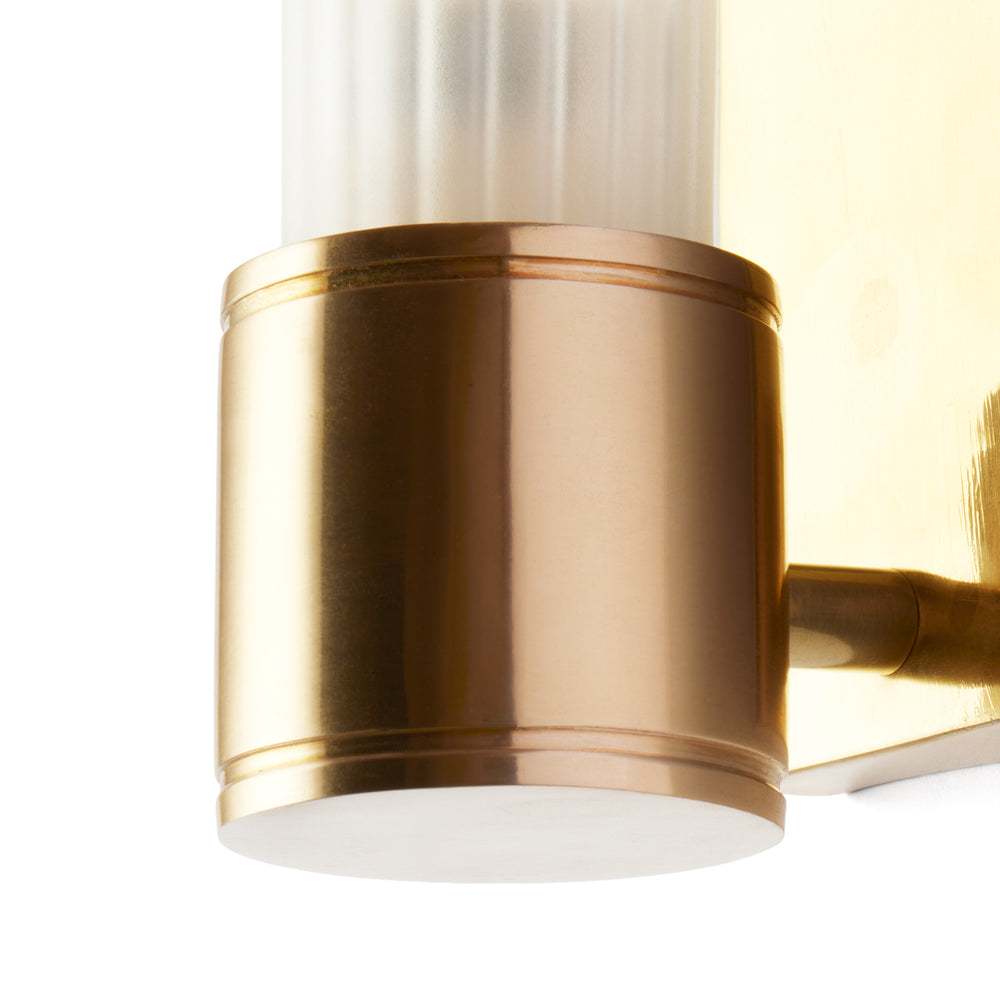 Pooky - Jet Wall Light - Brass and Frosted Glass