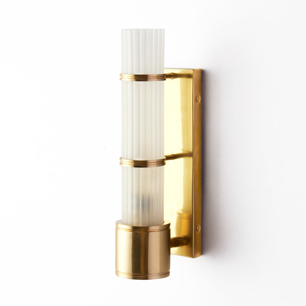 Pooky - Jet Wall Light - Brass and Frosted Glass