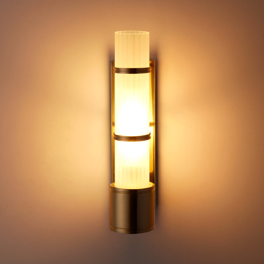 Pooky - Jet Wall Light - Brass and Frosted Glass