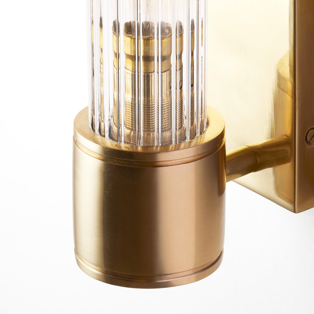 Pooky - Jet Wall Light - Brass and Clear Glass