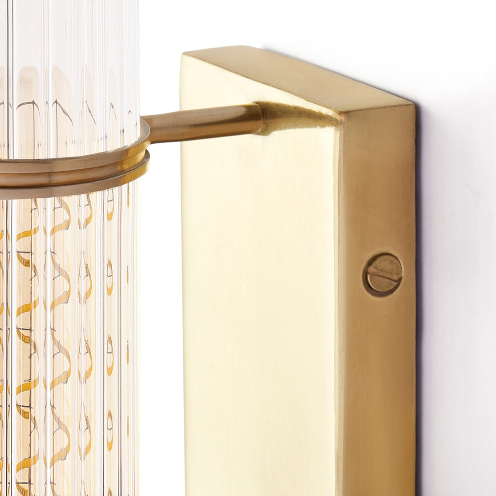 Pooky - Jet Wall Light - Brass and Clear Glass