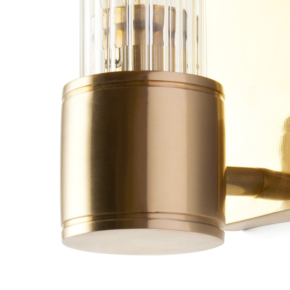 Pooky - Jet Wall Light - Brass and Clear Glass