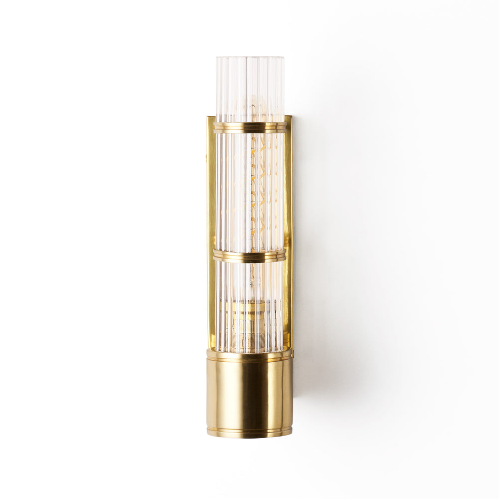 Pooky - Jet Wall Light - Brass and Clear Glass