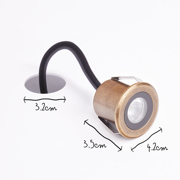 Pooky - Minch Ip67 Led Deck Light - Antique Brass