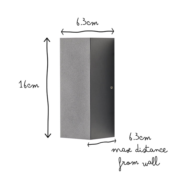 Pooky - Mullian Ip65 Up And Down Wall Light - Black