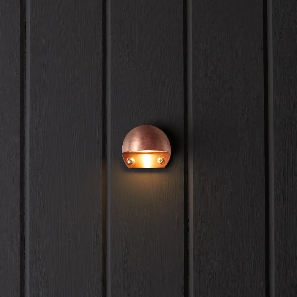 Pooky Mousehole IP65 Outdoor Path Wall Light in Copper