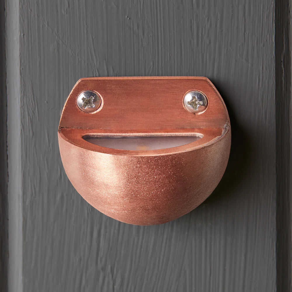 Pooky Mousehole IP65 Outdoor Path Wall Light in Copper