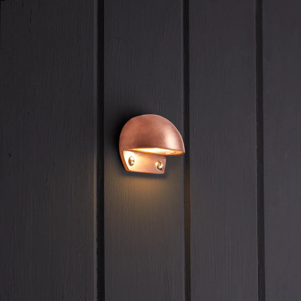 Pooky Mousehole IP65 Outdoor Path Wall Light in Copper
