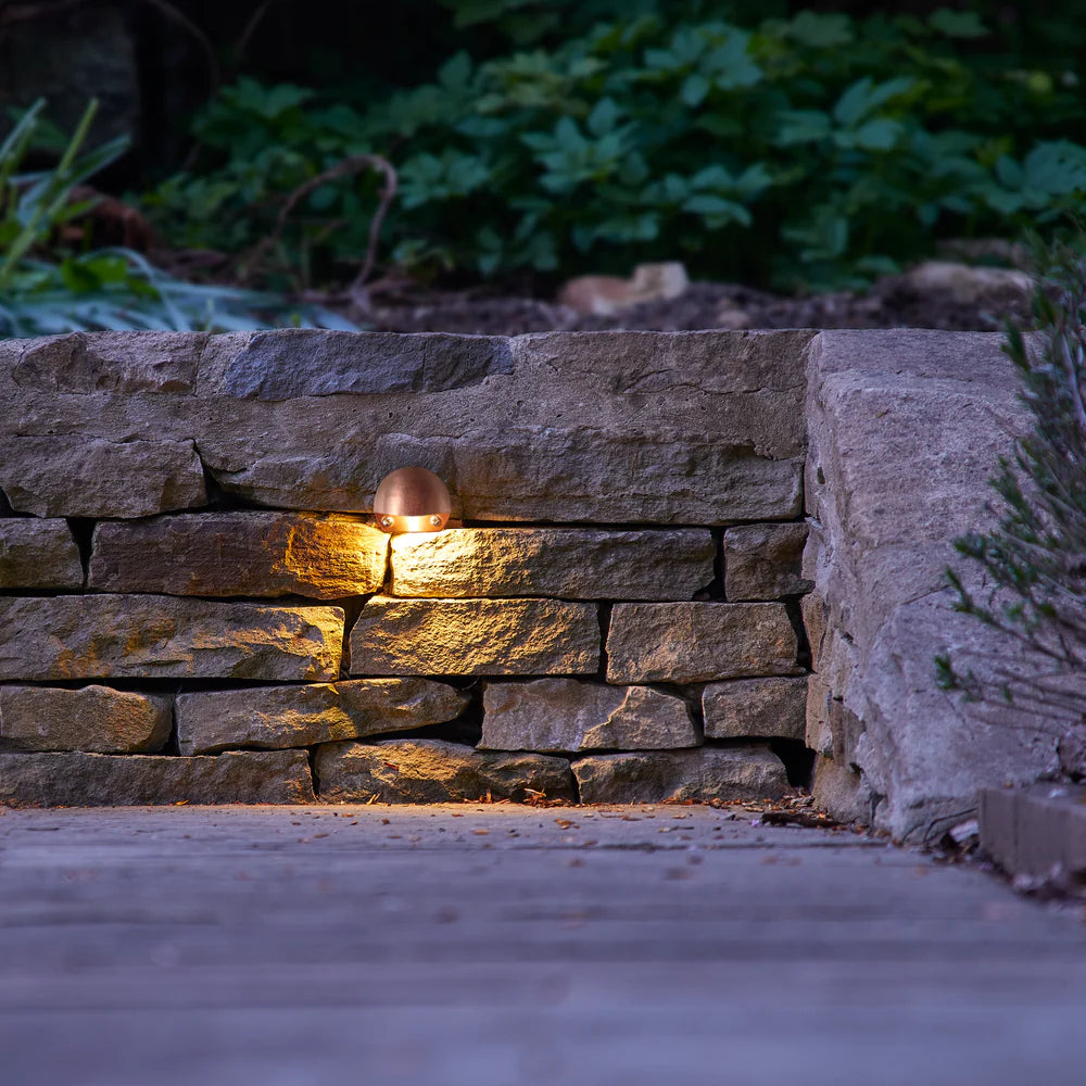 Pooky Mousehole IP65 Outdoor Path Wall Light in Copper
