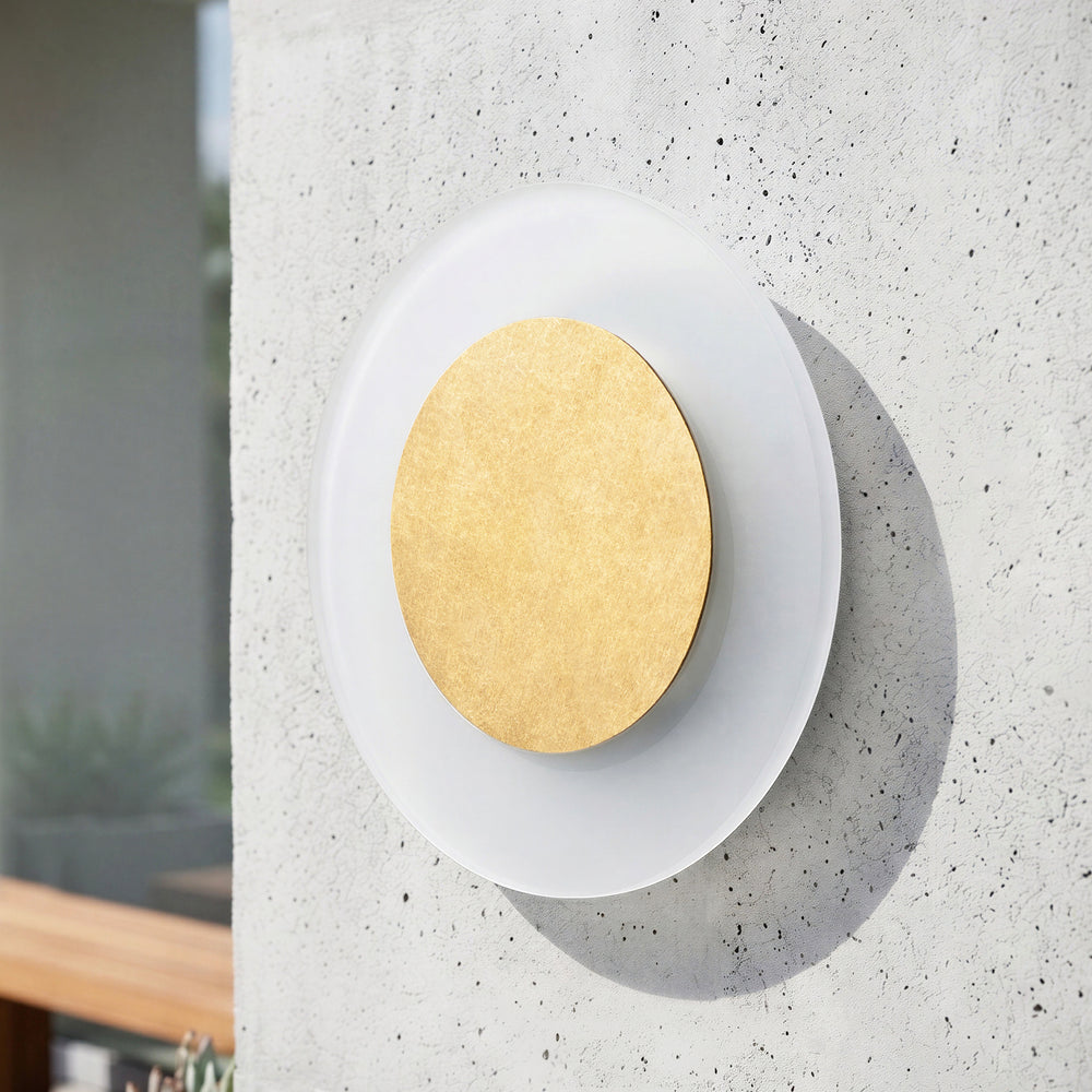 Pooky - Nuclei IP54 Wall Light - Aged Brass