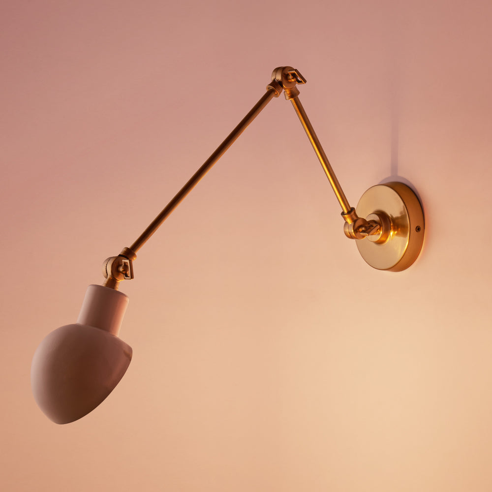 Pooky - Nova Wall Light - Brass and Stone
