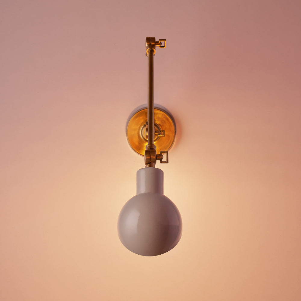Pooky - Nova Wall Light - Brass and Stone