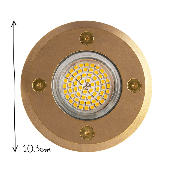 Pooky - Ogroats Ip67 Recessed Decking Light - Antique Brass