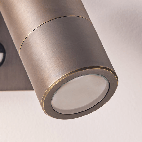 Pooky - Motion Sensor Double Portreath Ip65 Adjustable Pillar Light - Bronze