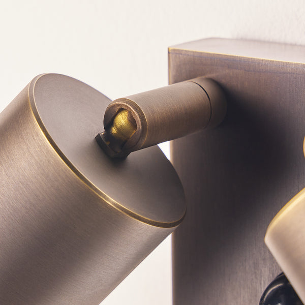 Pooky - Motion Sensor Double Portreath Ip65 Adjustable Pillar Light - Bronze