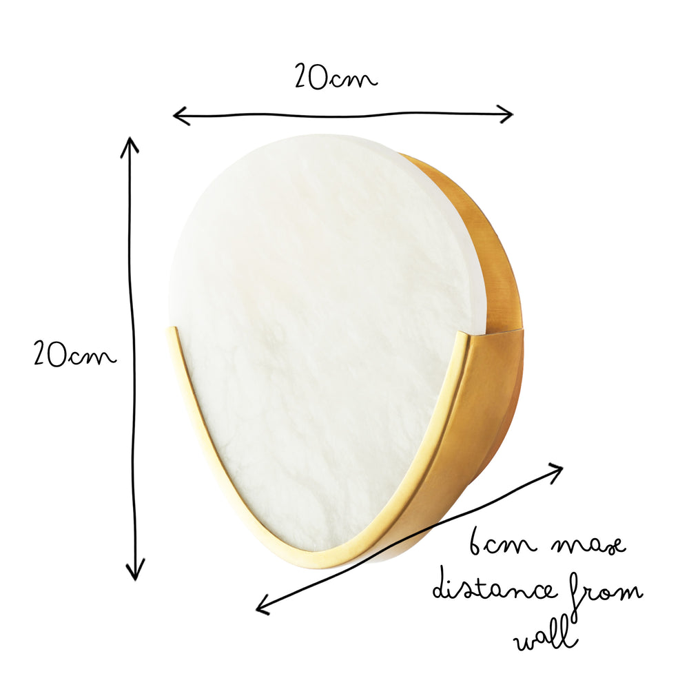 Pooky - Plectrum Wall Light - Alabaster