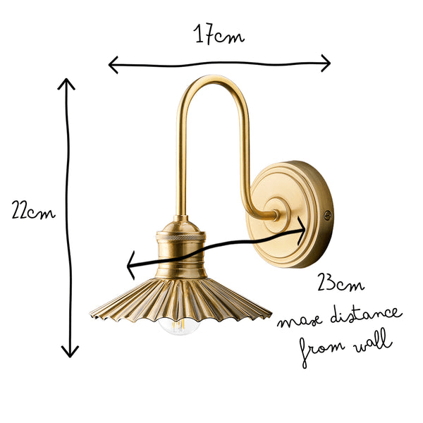 Pooky - Pluie Wall Light - Antique Brass