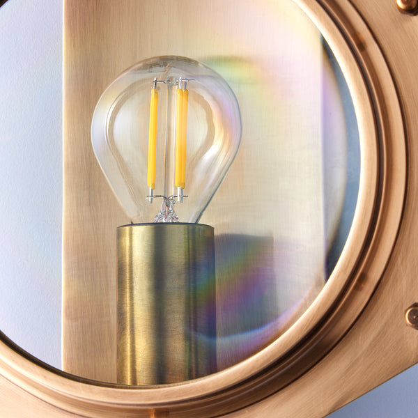 Pooky - Poirot Wall Light - Brass And Glass