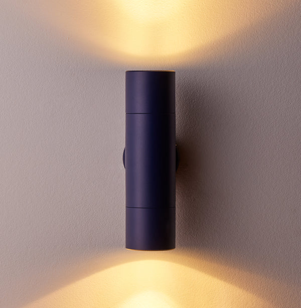 Pooky - Portreath Ip65 Up And Down Pillar Light - Bluestone