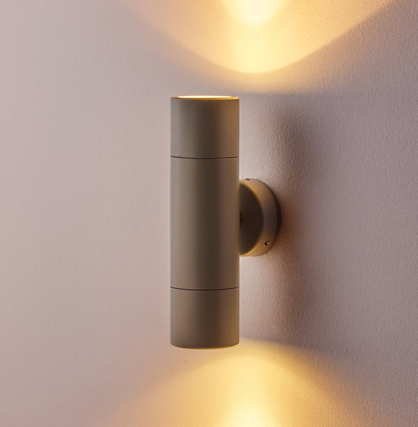 Pooky - Portreath Ip65 Up And Down Pillar Light - Green Bay