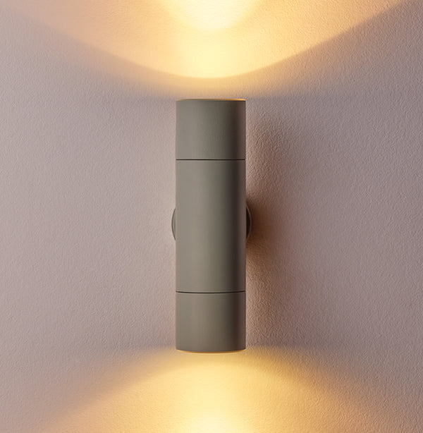 Pooky - Portreath Ip65 Up And Down Pillar Light - Green Bay