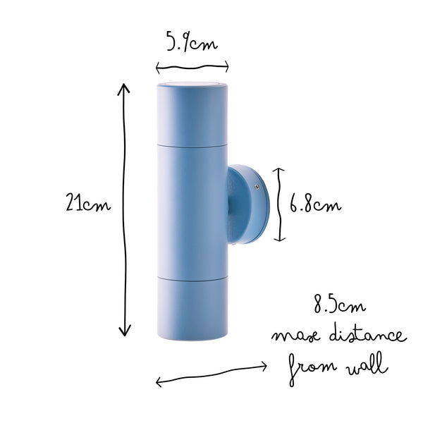 Pooky - Portreath Ip65 Up And Down Pillar Light - Set Sail