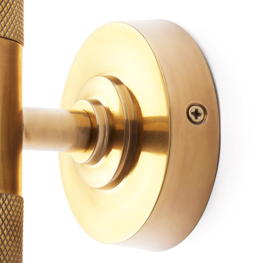 Pooky - Up and Down Portreath IP65 Wall Light - Knurled Brass