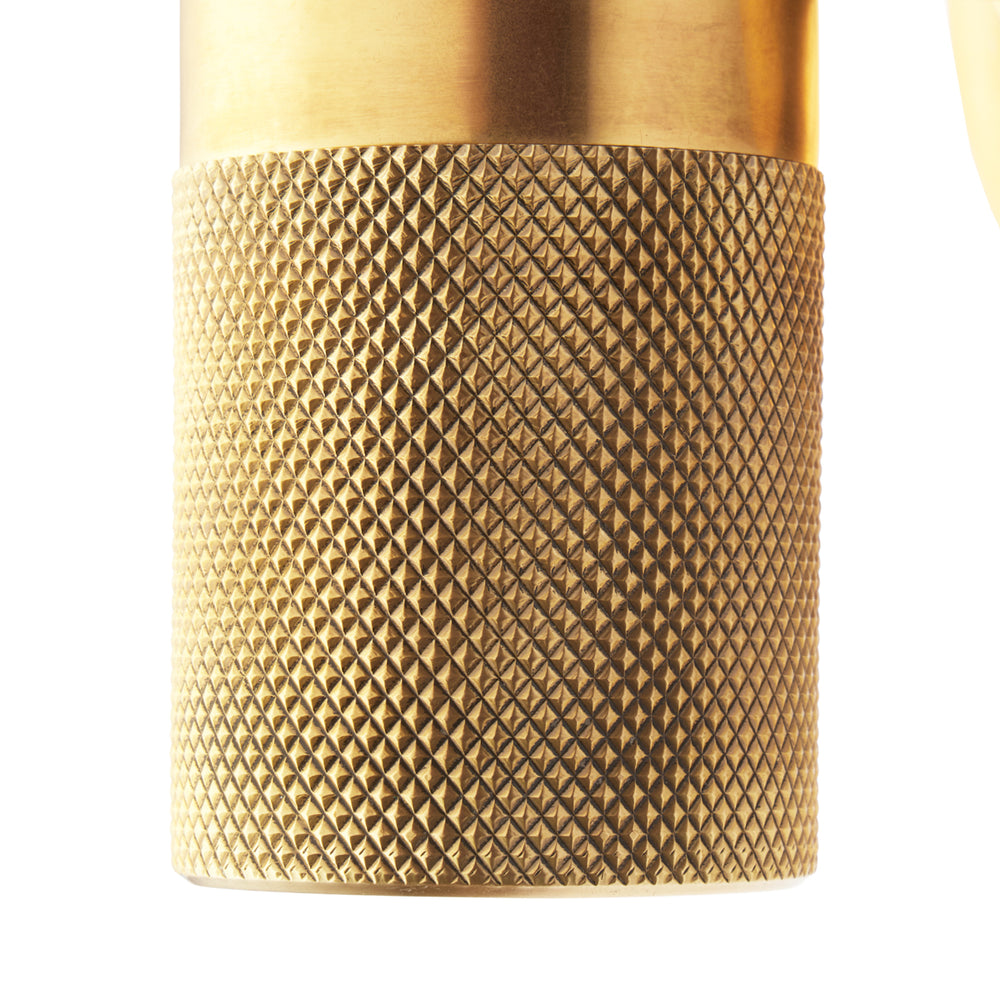 Pooky - Up and Down Portreath IP65 Wall Light - Knurled Brass