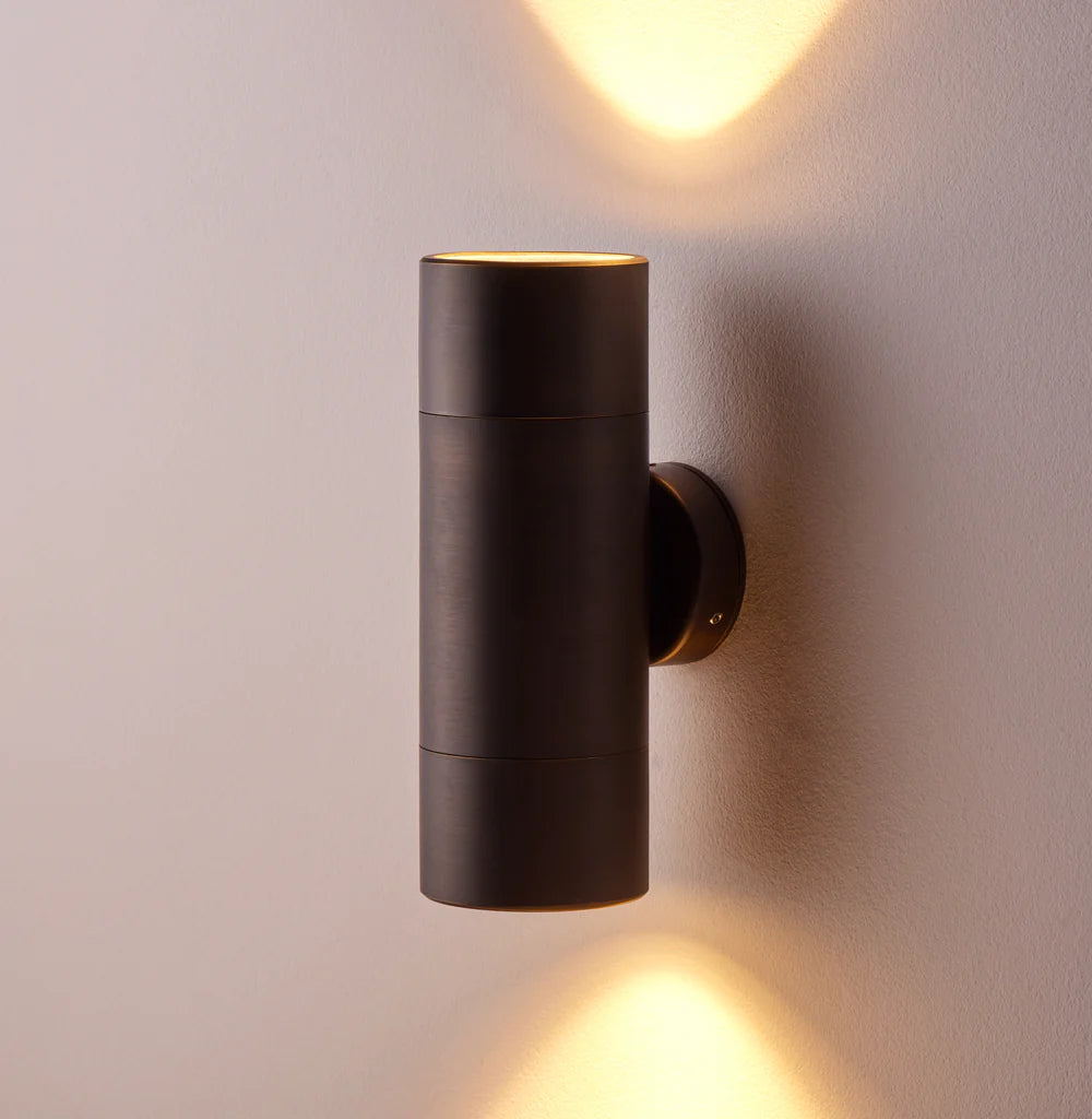 Pooky Large Portreath IP65 Up and Down Pillar Wall Light