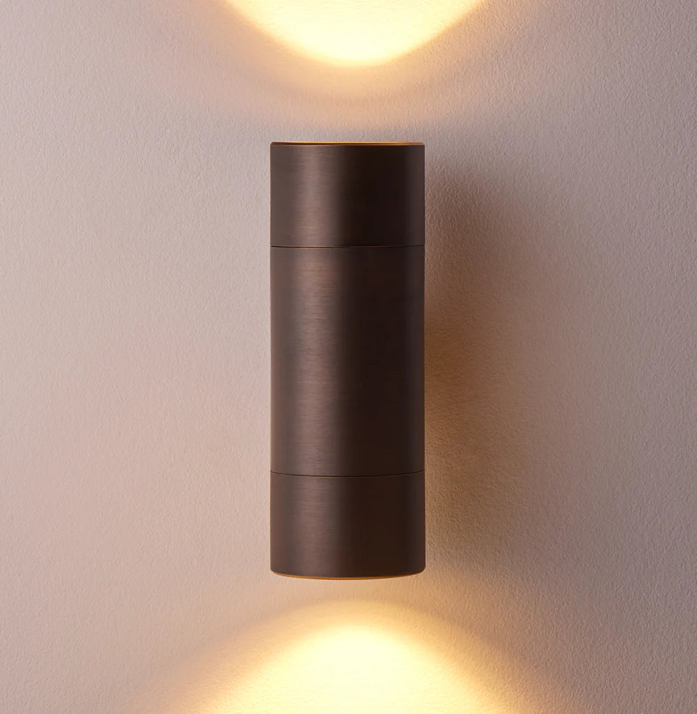 Pooky Large Portreath IP65 Up and Down Pillar Wall Light
