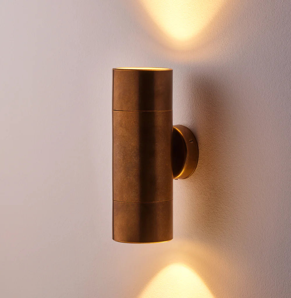 Pooky Large Portreath IP65 Up and Down Pillar Wall Light
