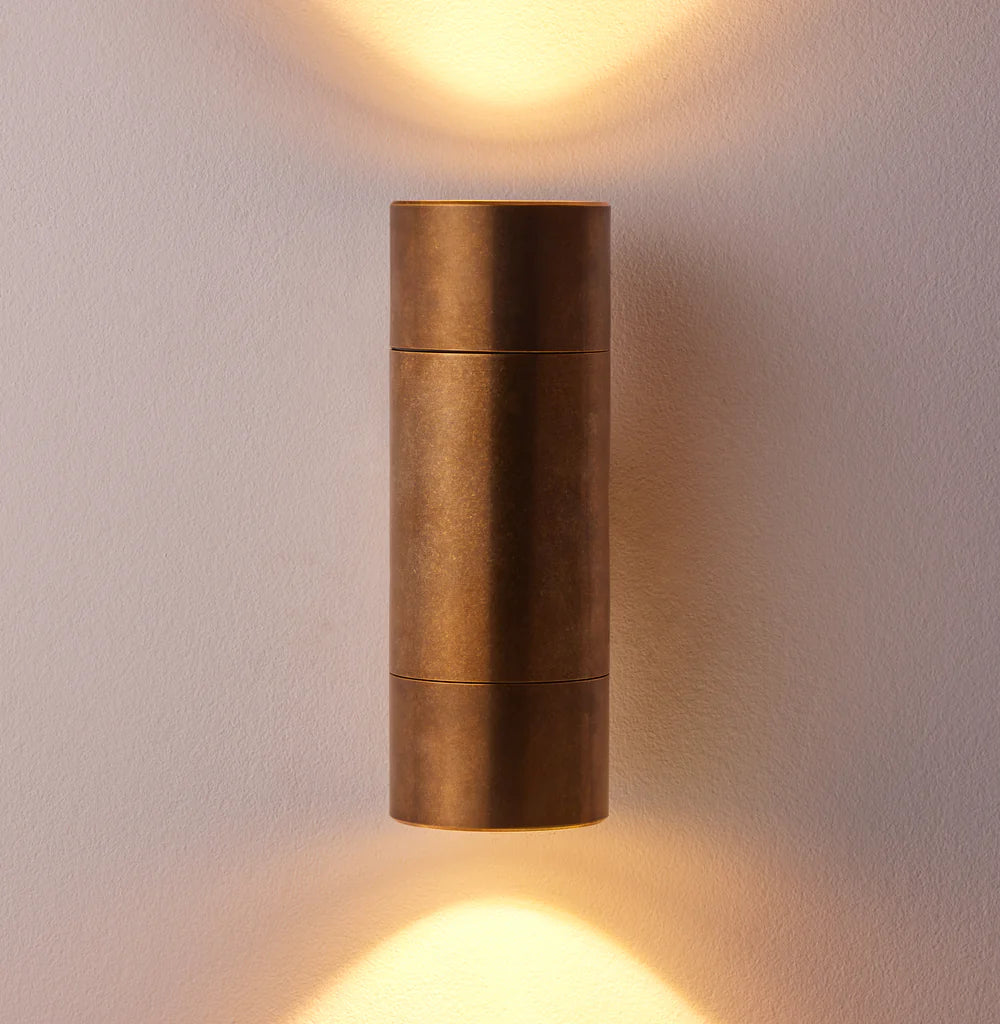 Pooky Large Portreath IP65 Up and Down Pillar Wall Light