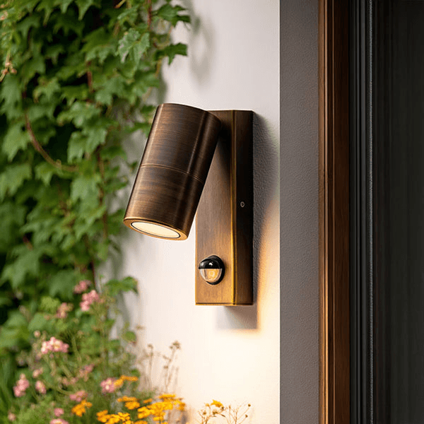 Pooky - Motion Sensor Portreath Ip65 Adjustable Pillar Light - Bronze