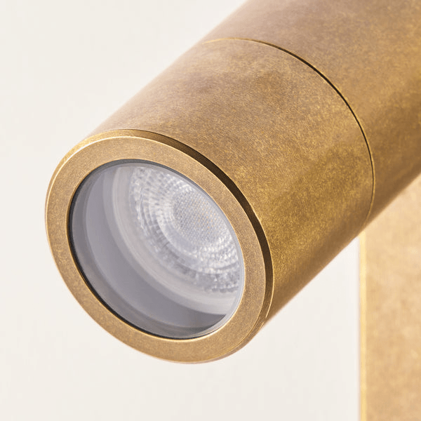 Pooky - Motion Sensor Portreath Ip65 Adjustable Pillar Light - Aged Brass