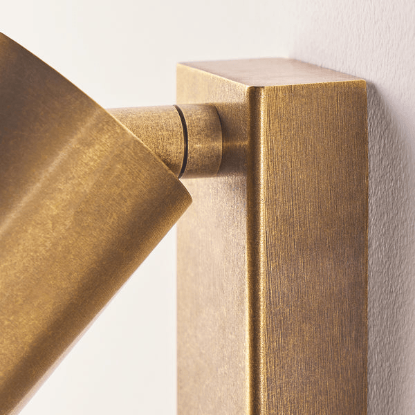 Pooky - Motion Sensor Portreath Ip65 Adjustable Pillar Light - Aged Brass
