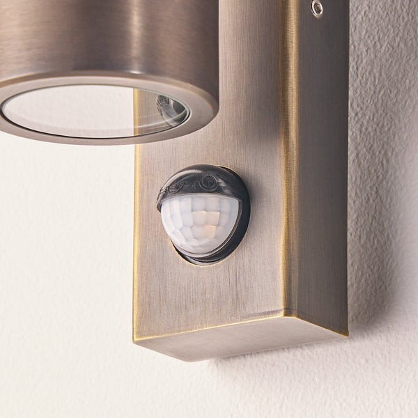 Pooky - Motion Sensor Portreath Up And Down Ip65 Pillar Light - Bronze
