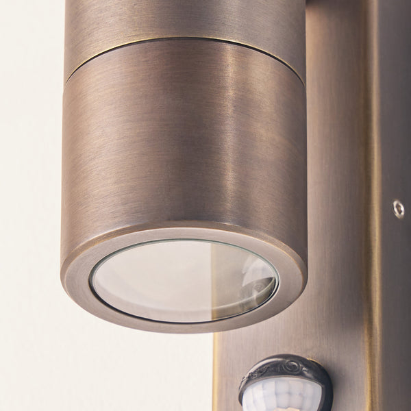Pooky - Motion Sensor Portreath Up And Down Ip65 Pillar Light - Bronze