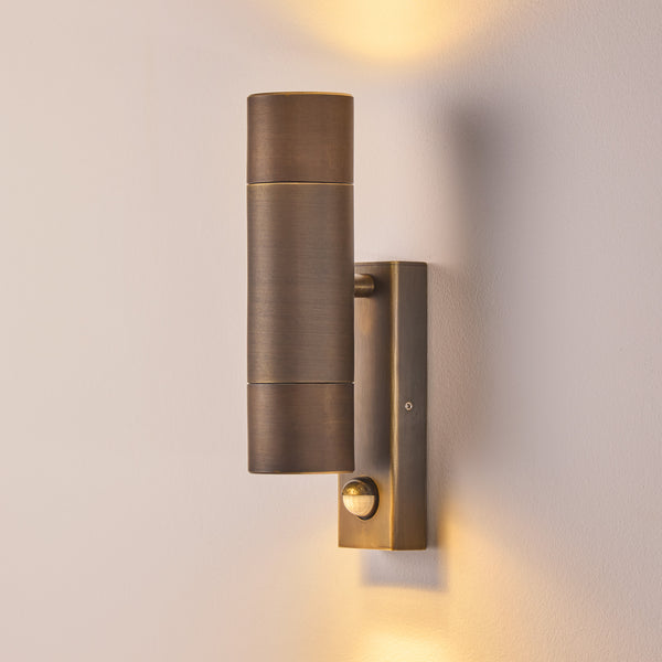 Pooky - Motion Sensor Portreath Up And Down Ip65 Pillar Light - Bronze