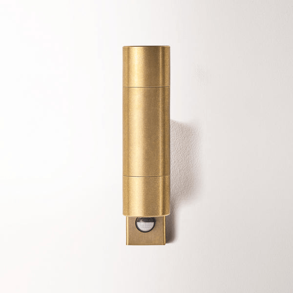 Pooky - Motion Sensor Portreath Up And Down Ip65 Pillar Light - Brass