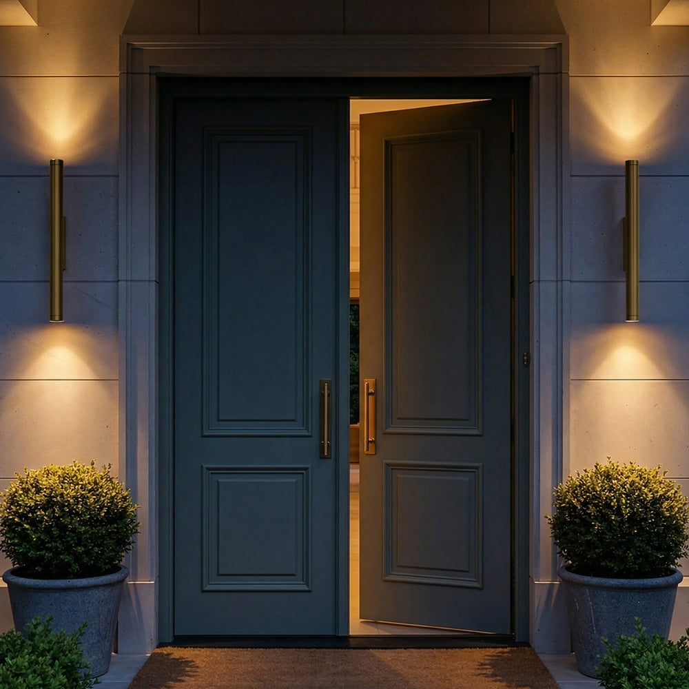 Pooky - Portleven IP65 Wall Light - Aged Brass
