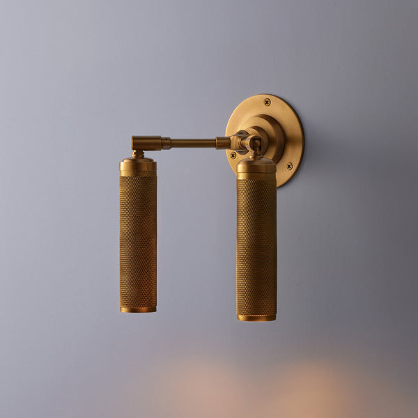 Pooky - Quantum Double Wall Light - Antiqued Brass