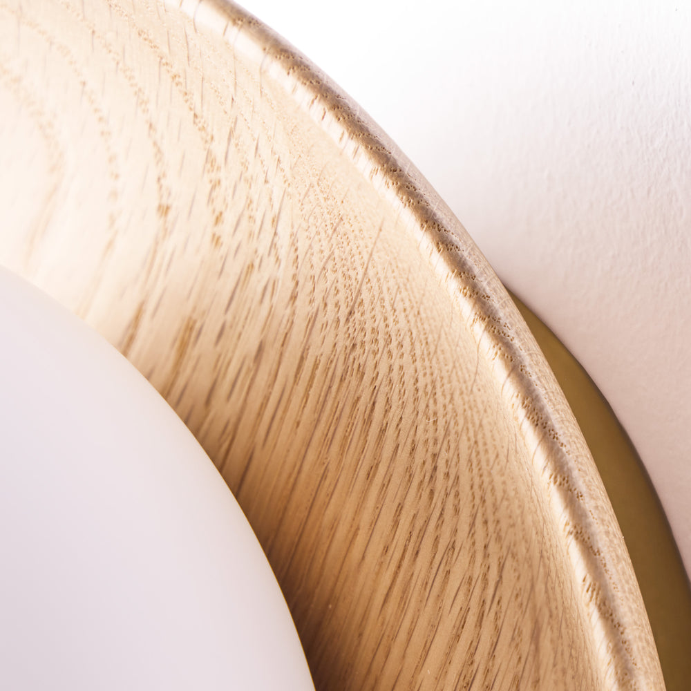 Pooky - Rondel Wall Light - Natural Wood