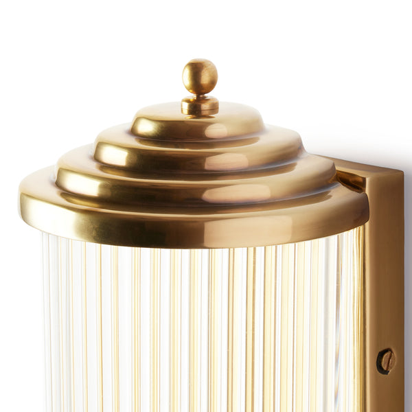 Pooky - Deco Baby Roddy ip44 Rated Wall Light - Brass and Glass