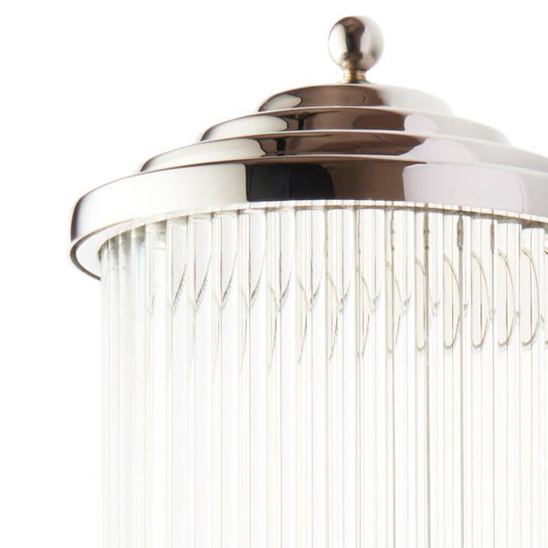 Pooky - Deco Baby Roddy ip44 rated Wall Light - Nickel with Glass Rods