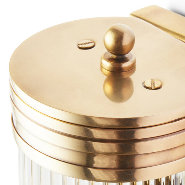 Pooky - Long Roddy ip44 Wall Light - Brass with Glass Rods